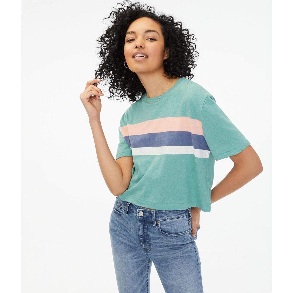 ÁO THUN SỌC CROPTOP XUẤT XỊN