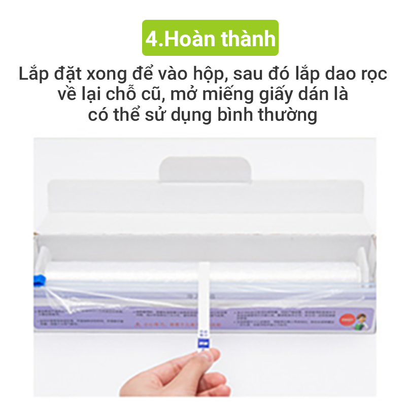 Hình ảnh Lõi Màng Bọc Thực Phẩm PE MyJae Đài Loan Bảo Quản Thực Phẩm 30cm x 120m (Không Kèm Hộp)