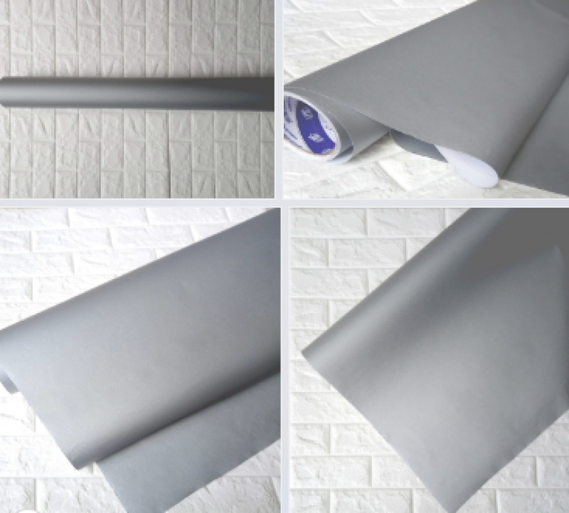 Decal cuộn xám ghi - có keo sẵn khổ rộng 1,2m dài 3m