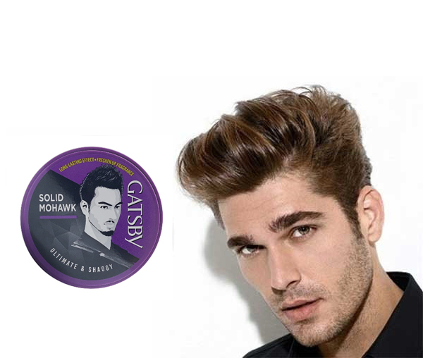 Wax Tạo Kiểu Tóc Xoăn Lọn Rối Solid Mohawk Phong Cách Lãng Tử Ultimate &amp; Shaggy + Tặng Reuzel Grooming Tonic - Chính hãng - GATSBY STYLING WAX 75G