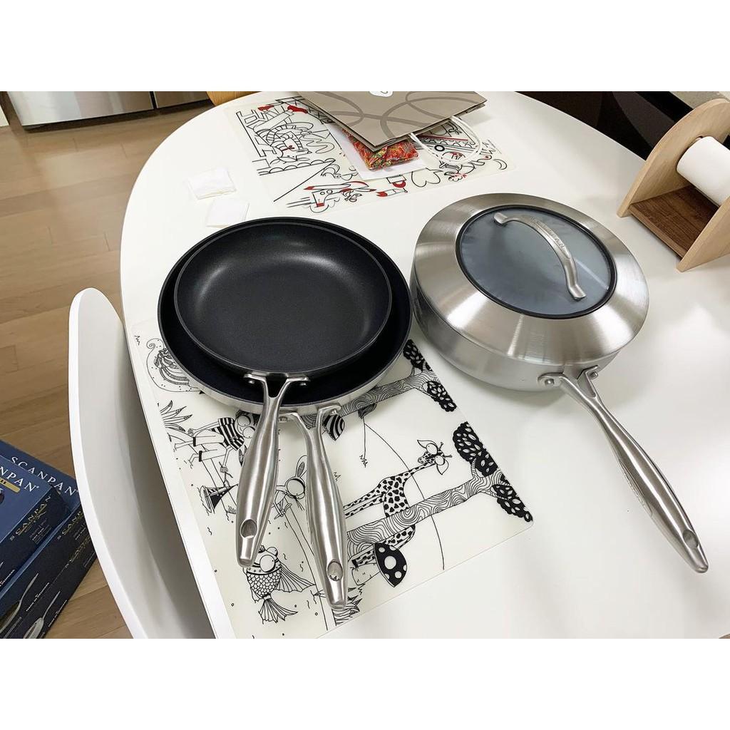 Bộ 2 chảo chống dính đáy từ Scanpan CTX 20+26cm 65202600, đúc liền 7 lớp, bảo hành chống dính 3 năm, sản xuất tại Đan Mạch