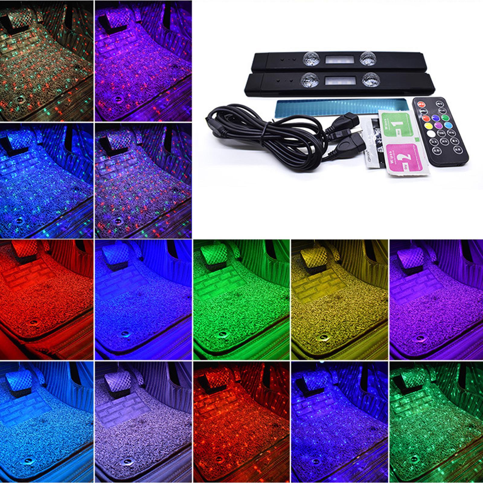 Car Interior Lights 2pcs LED USB   Atmosphere Lights Kit