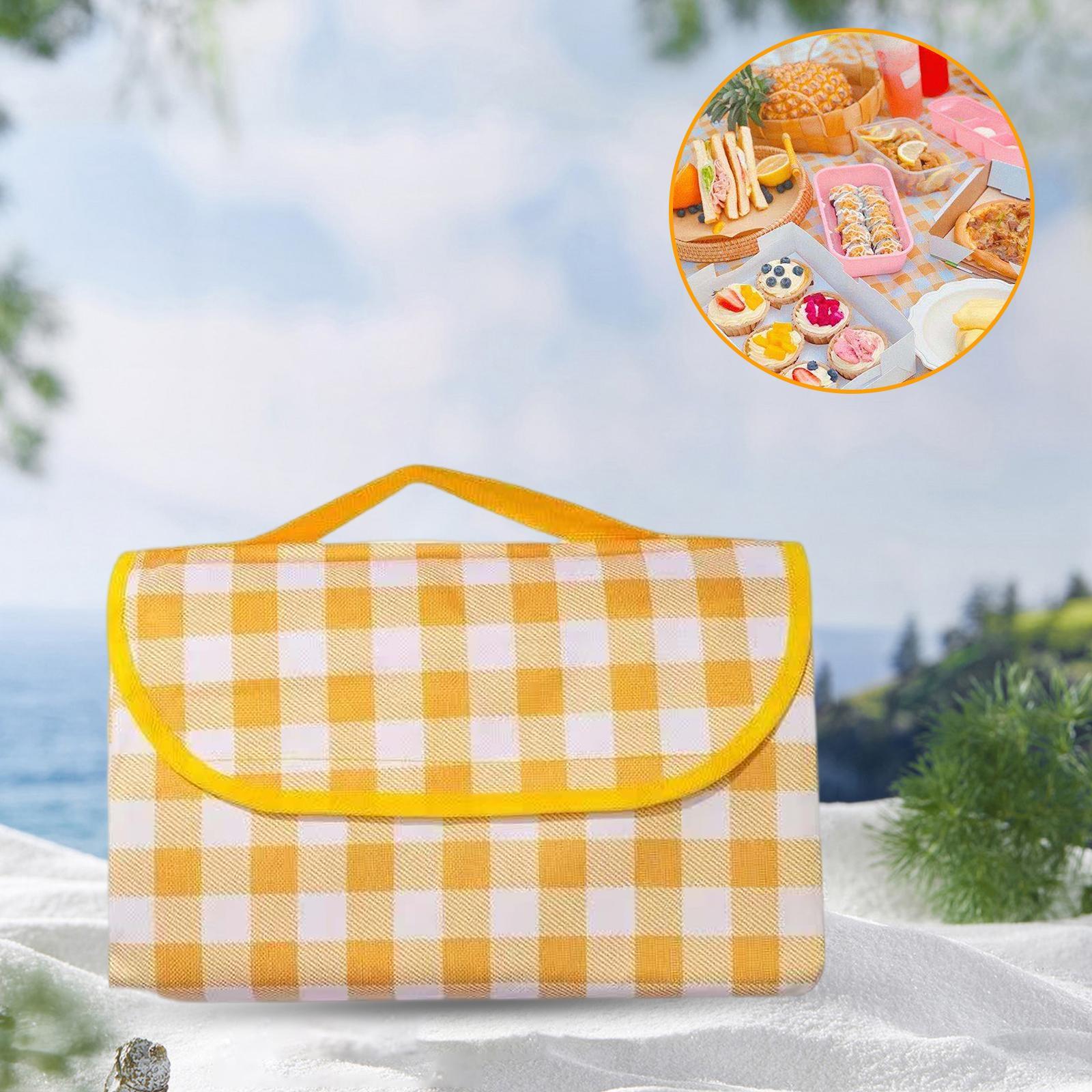 2x2M Picnic Blanket Waterproof Portable Large Sand Proof Beach Mat for Outdoor Camping