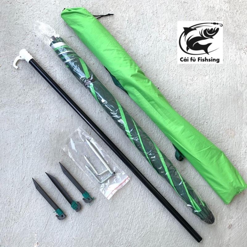 Ô dù che nắng, che mưa câu cá 4mùa hình dọc dưa 2 tầng rộng 2m