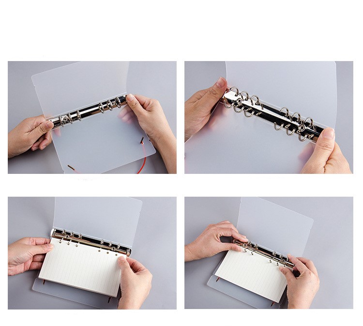 Bìa sổ còng trong suốt 9 lỗ cỡ B5 - 215x280x25mm