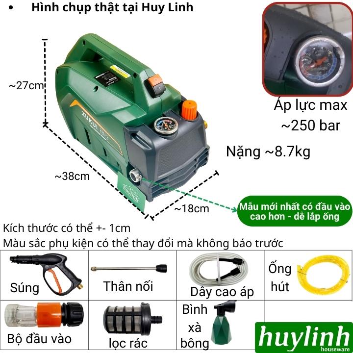 Máy xịt rửa xe chỉnh áp Zukui S8 - Công Suất 3000W - Áp lực 150 - 200 bar - Tặng béc rửa máy lạnh, điều hoà - Hàng chính hãng