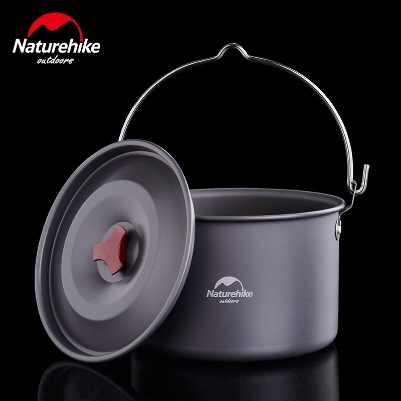 Nồi treo NatureHike NH17D021-G (có quai treo) dung tích 4L dùng cho 4-6 người (Picnic hanging pot for 4-6 persons) dùng đi cắm trại, picnic, dã ngoại