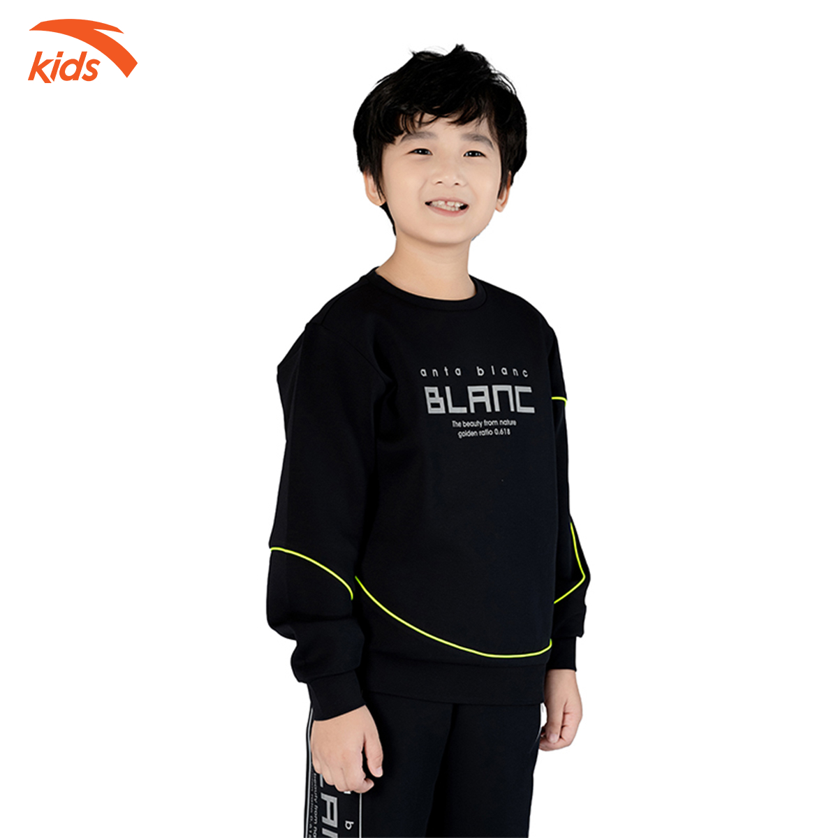 Áo nỉ thời trang bé trai Anta Kids chất liệu cao cấp, phong cách thời trang đường phố 352247701-3