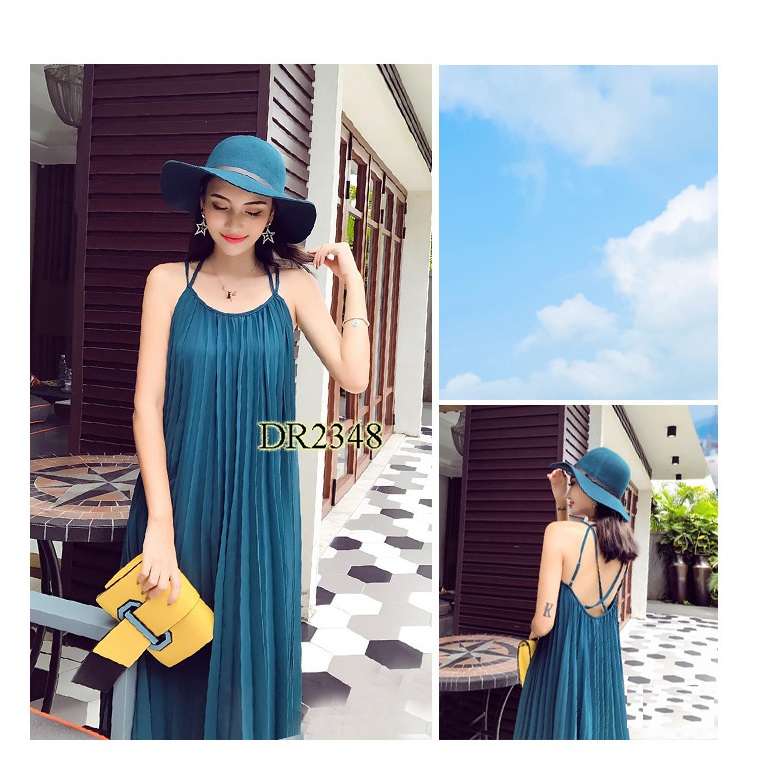 ĐẦM BẦU HÈ THU MAXI SANG CHẢNH DR2348