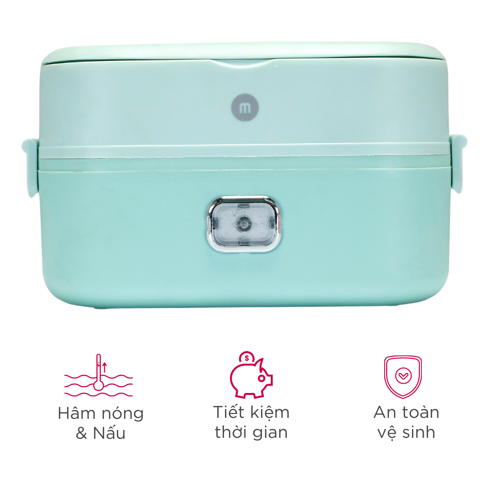 Hộp Hâm Cơm, Thức Ăn 2 tầng Mishio MK317 inox 304 - Hàng chính hãng