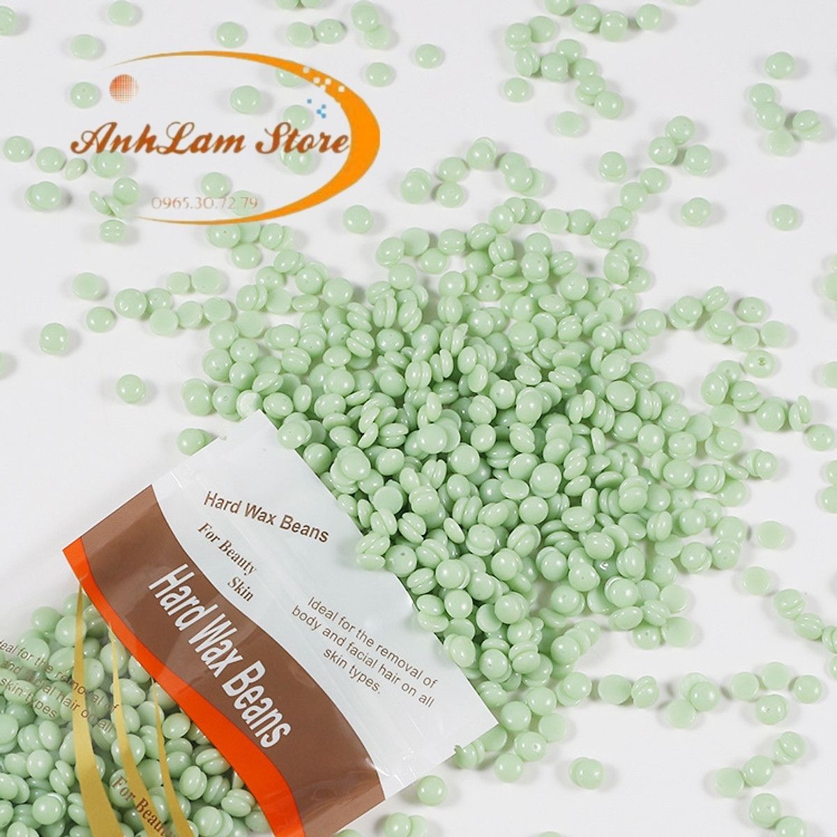 [300g] SÁP WAX TẨY LÔNG NÓNG CAO CẤP ANHLAM Giúp Da Láng Mịn, An Toàn, Lành Tính, Không Đau - Phù hợp mọi loại da, Hiệu quả wax tẩy lông nách, wax tẩy lông vùng kín, bikini, wax lông tại nhà, tẩy da chết - Tặng que gỗ chà sáp