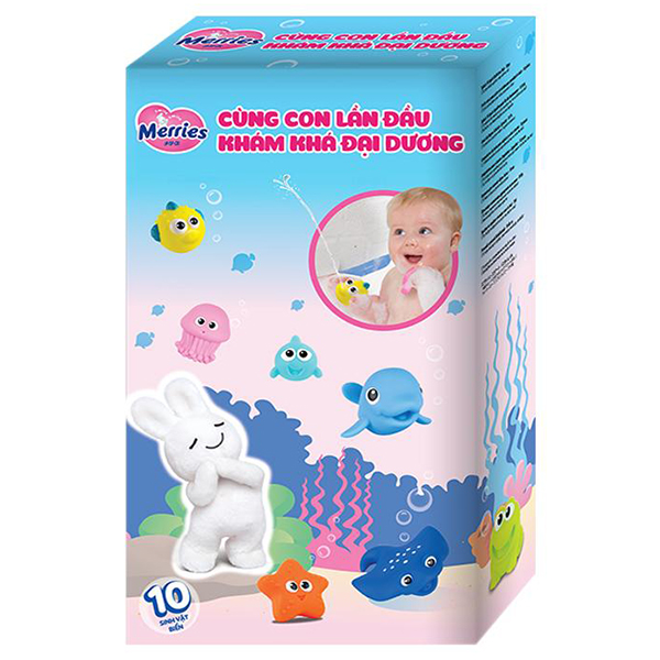 Combo 3 Tã Quần Merries Size XXL - 26 Miếng (Cho Bé 15 - 28 Kg) - Tặng 1 Bộ Đồ Chơi Nhà Tắm Cao Cấp