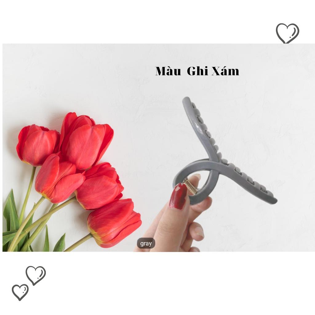 Kẹp tóc nhựa cỡ lớn phong cách Hàn Quốc-Cặp tóc thời trang nhiều màu