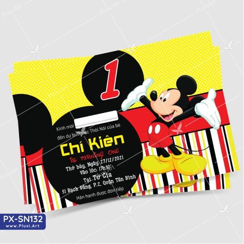 Thiệp thôi nôi – sinh nhật Pluxi bé Trai tuổi Chuột PX_SN132