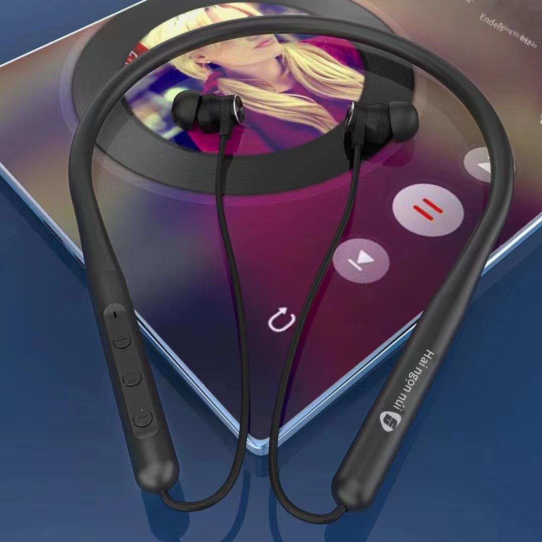 Bài hát quảng cáo tai nghe bluetooth Nai S12 âm thanh nổi điện thoại di động điều khiển dây tai nghe với tai nghe thể thao treo cổ Mai Ge Nai