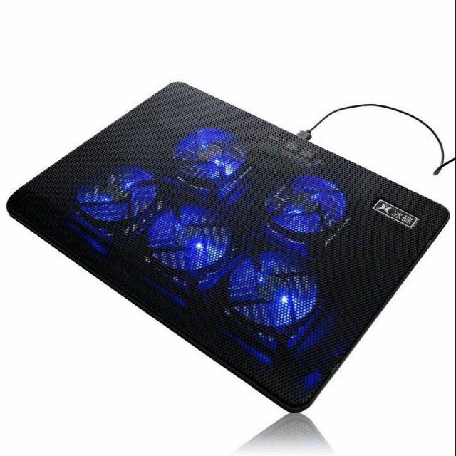 Đế Tản Nhiệt Laptop 5 Quạt Lớn Cooling Pad V5 Có Led