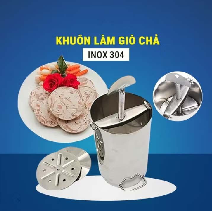 khuôn gói giò loại 1kg chất liệu inox