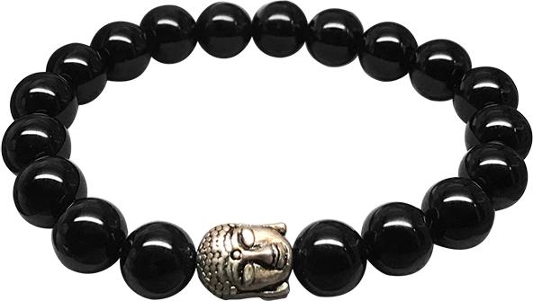 Vòng Đá Thạch Anh Tóc Đen Mix Charm Phật Bạc Ngọc Quý Gemstones TA048