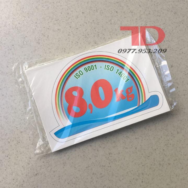 Tem dán trang trí Máy Giặt loại 8KG