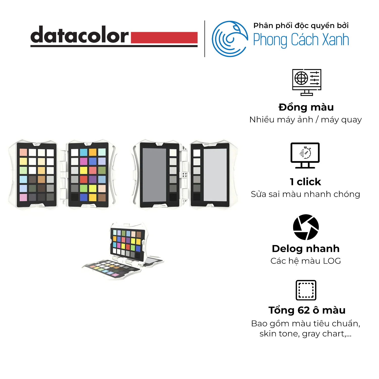 Cân màu cảm biến máy chụp / máy quay Datacolor Spyder Checkr Photo V2 - Hàng Chính Hãng