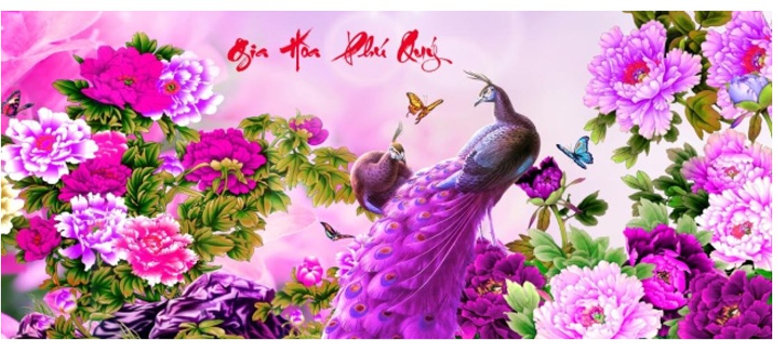 Tranh đính đá gia hòa phú quí VS442 180 x 80 cm chưa đính