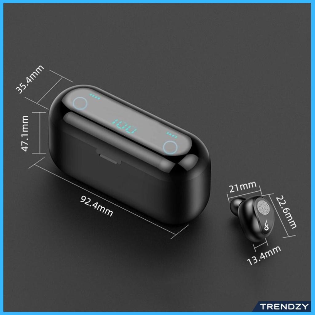 Tai nghe Bluetooth AMOI F9 TWS 5.0 bản QUỐC TẾ không dây cảm ứng chống nước IPX5, chống ồn tích hợp sạc dự phòng 2500mAh