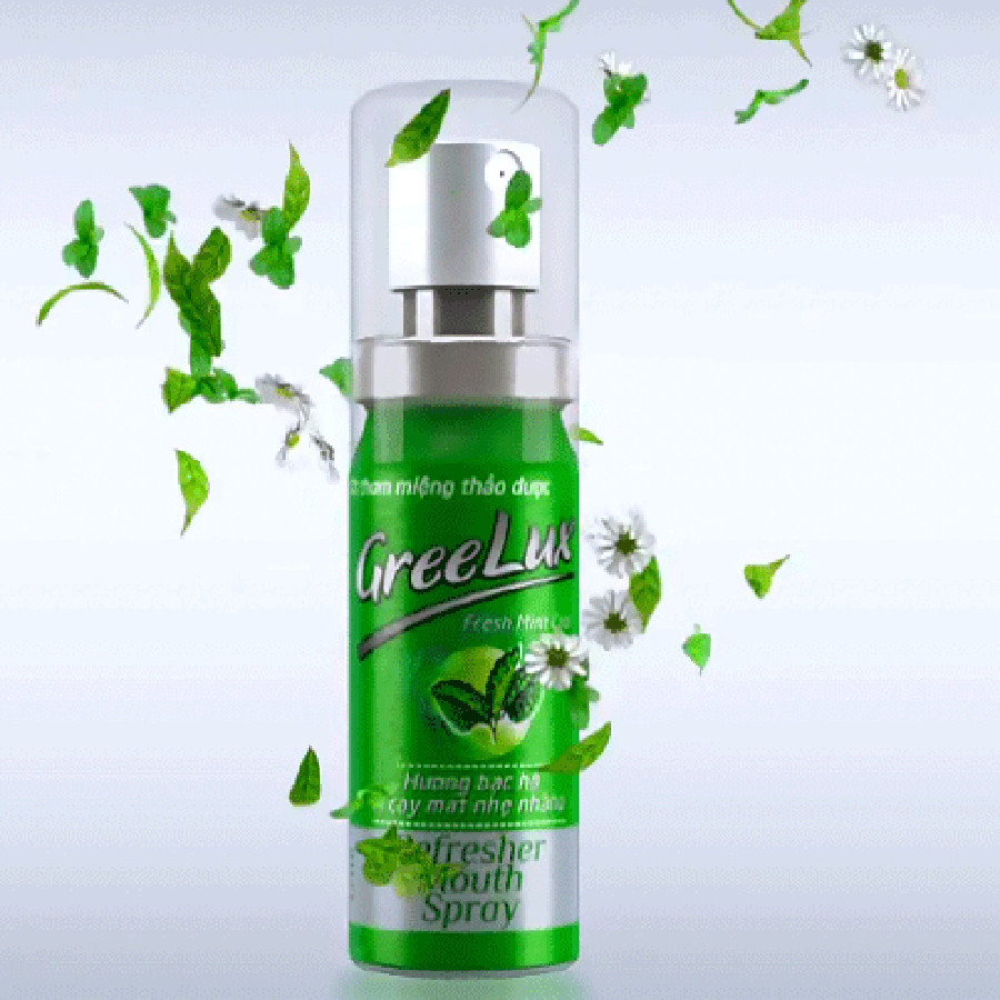 Bộ 2 Chai Xịt Thơm Miệng Greelux Fresh Mint Cool