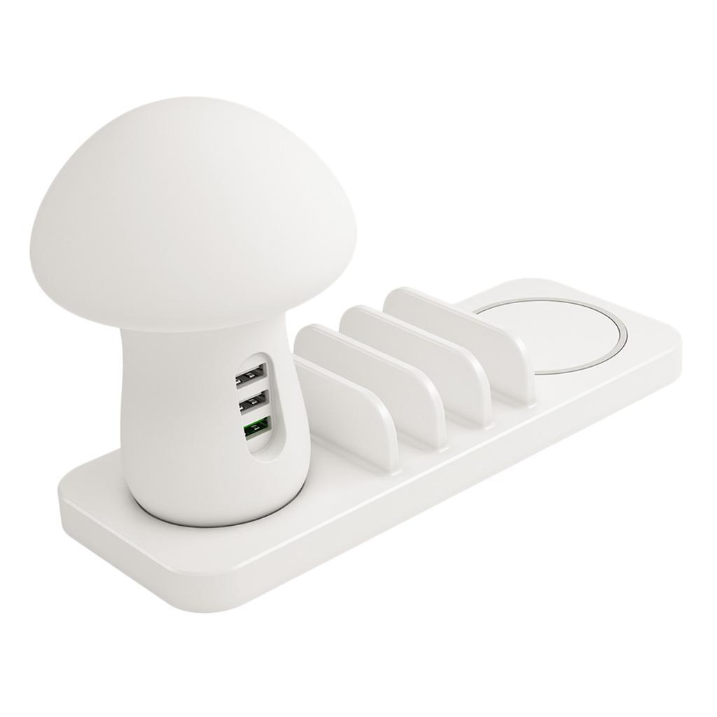 3 USB Multi Port Charger Quick Charging Station Dock -White EU