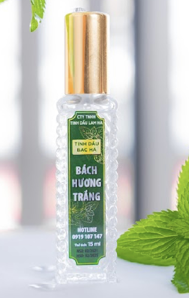 Dầu bạc hà BÁCH HƯƠNG TRẮNG 15ml dạng chai xịt