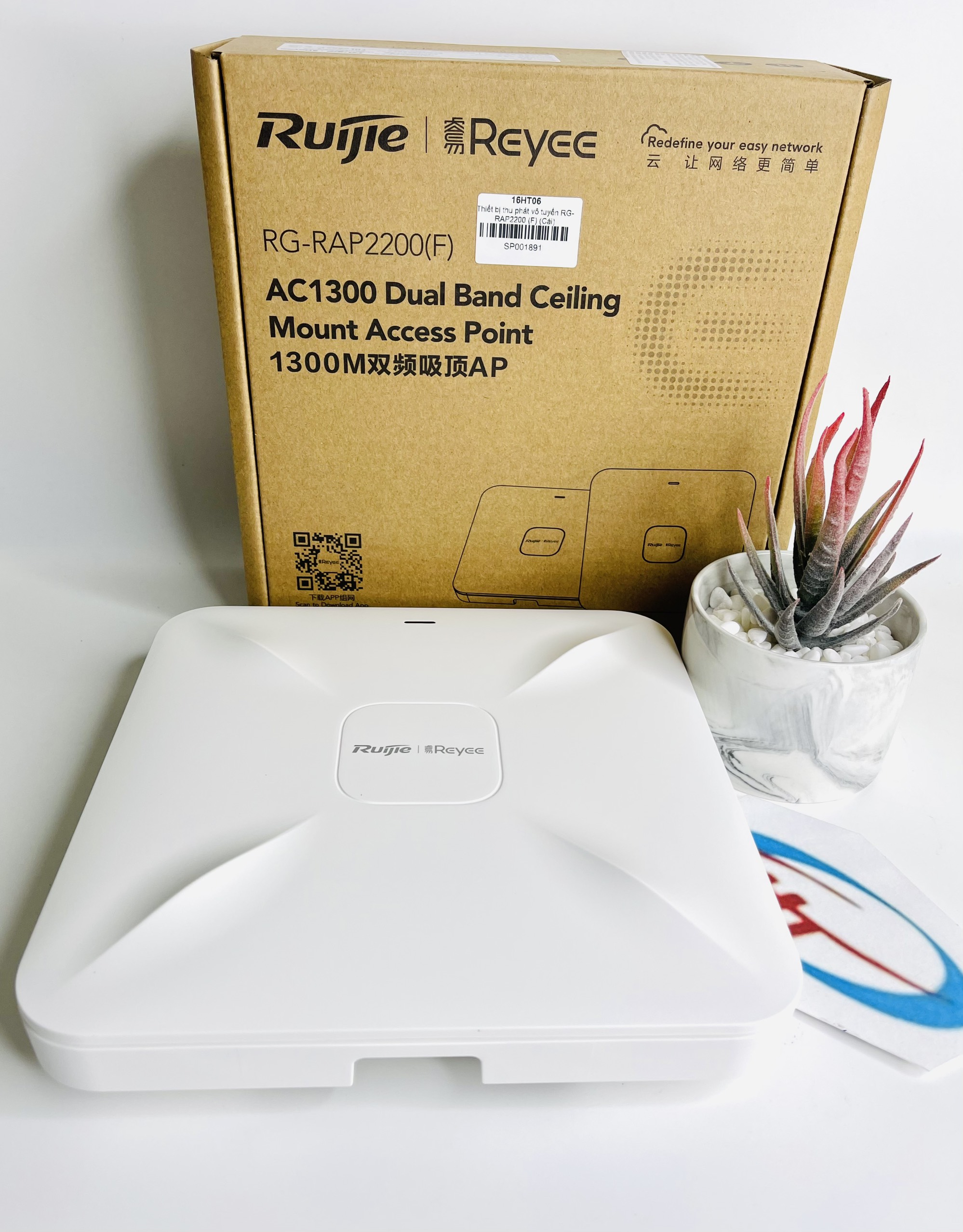 Thiết bị phát wifi ốp trần RUIJIE REYEE RG-RAP2200 (F) Hàng Chính Hãng.