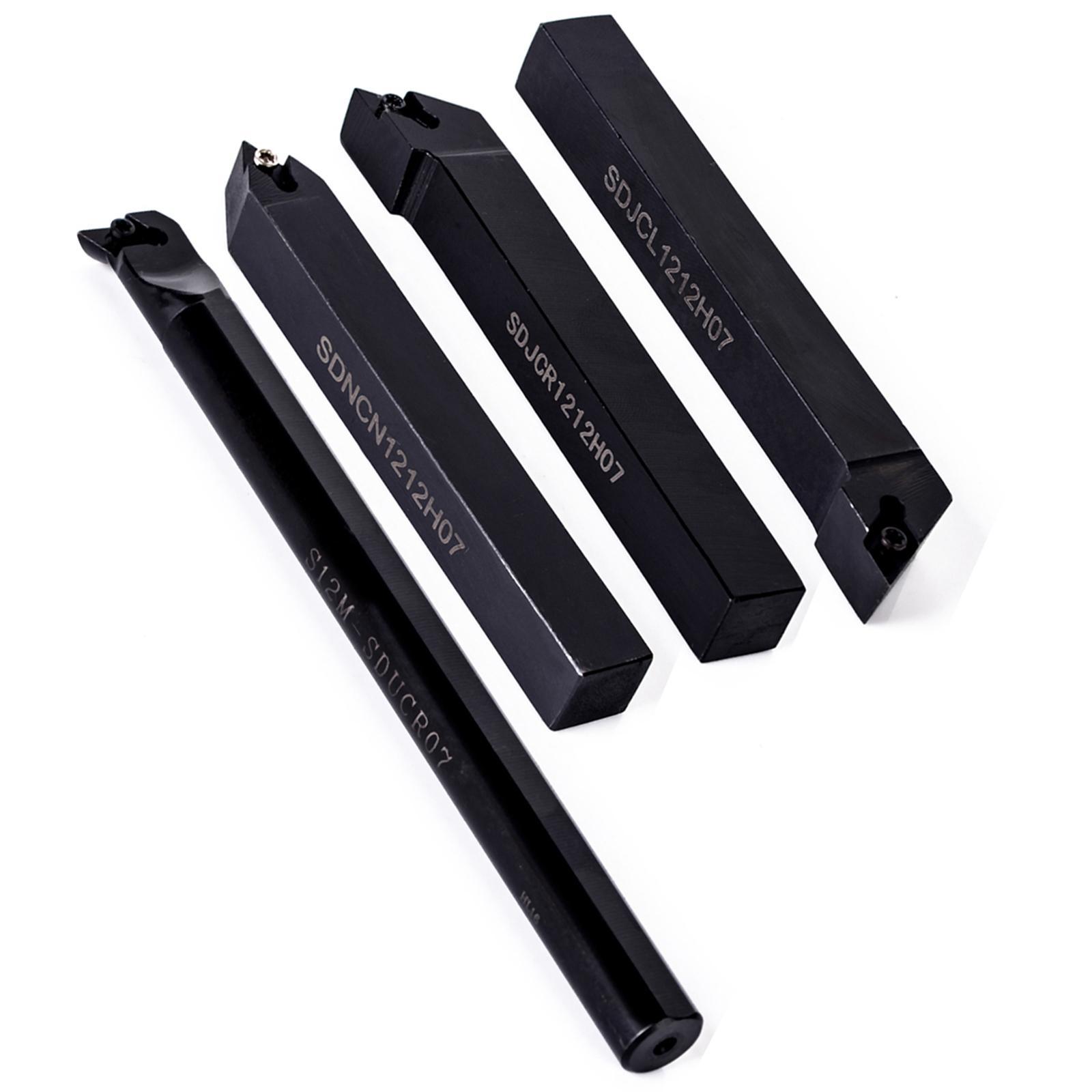 18Pcs 12mm Shank Lathe Turning Tool Holder Boring Bar with Carbide Inserts