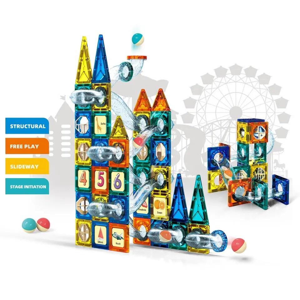 ĐỒ CHƠI CAO CẤP XẾP HÌNH NAM CHÂM THẢ BÓNG COLORFUL MAGNETIC BUILDING BLOCKS 97 PCS CHO BÉ THỎA SỨC SÁNG TẠO