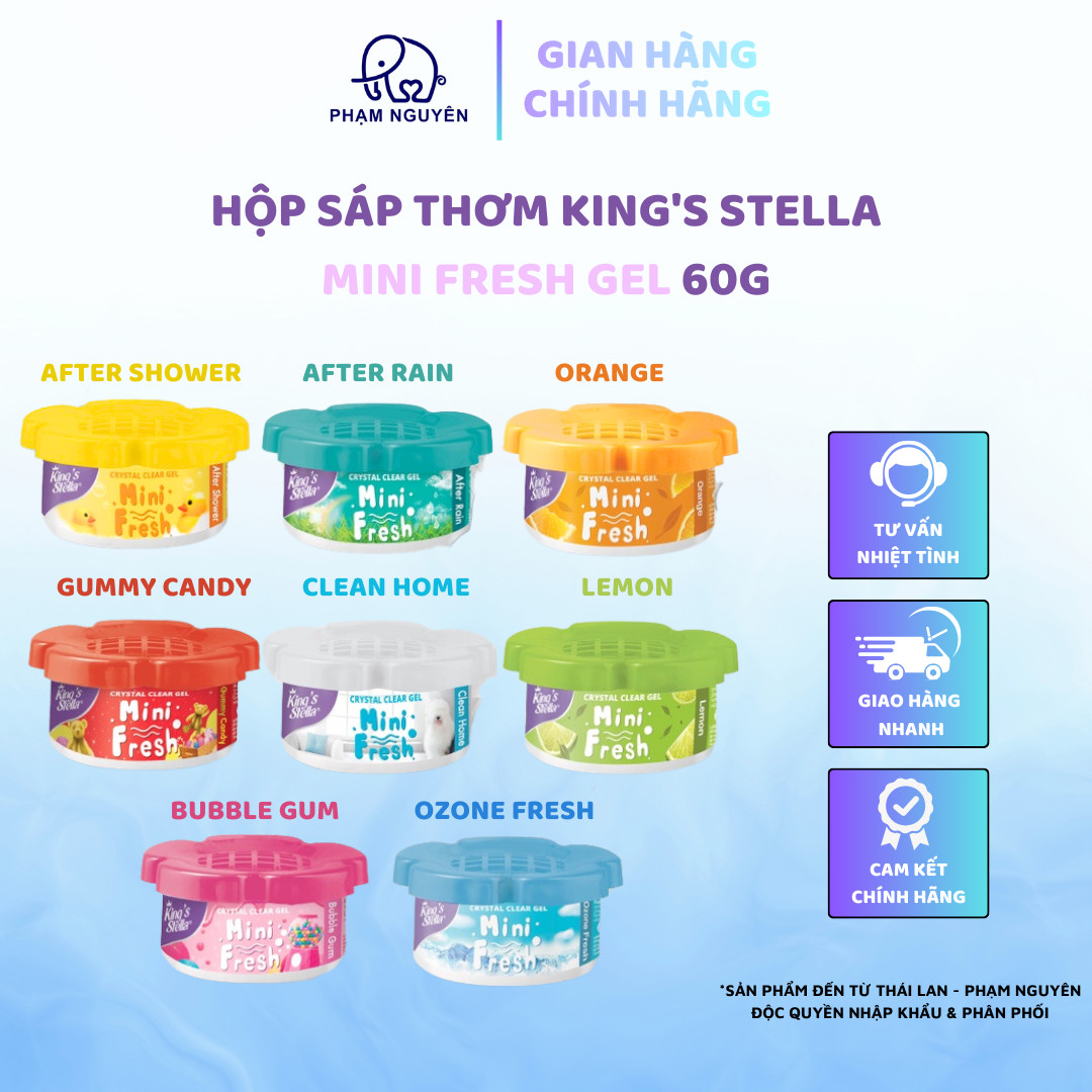 SÁP THƠM KHỬ MÙI KING'S STELLA MINI FRESH GEL 60G