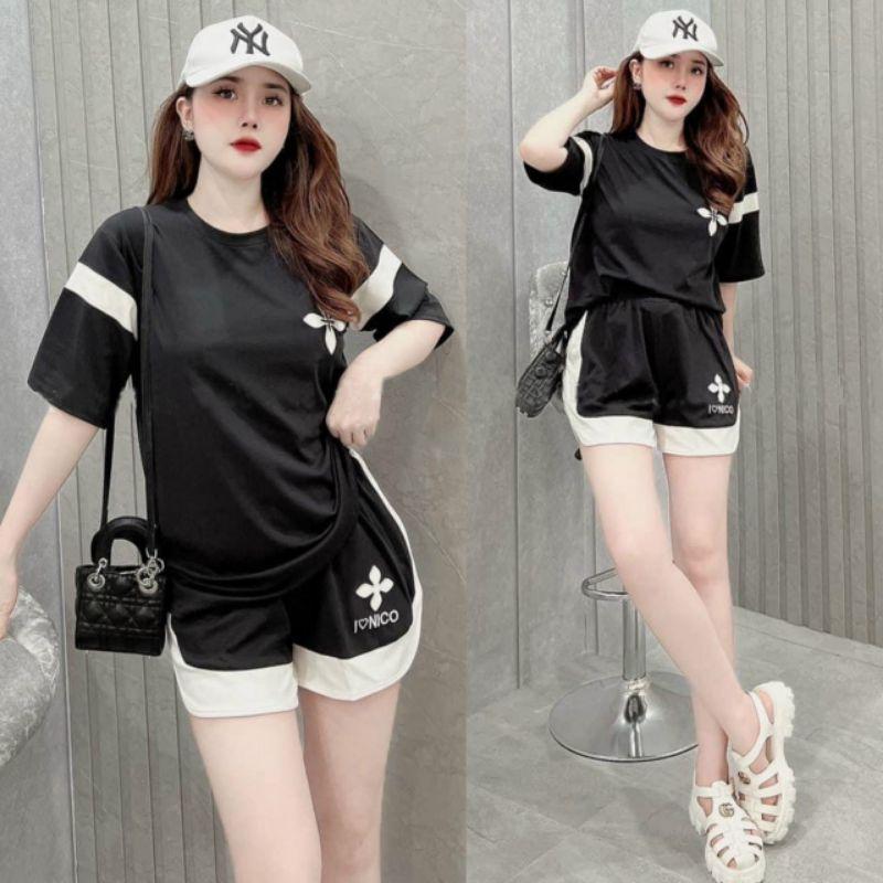 Bộ đồ sort đùi nữ kiểu dáng thể thao đi chơi mặc ơ nhà xinh xắn mẫu mới giá rẻ đẹp có bigsize