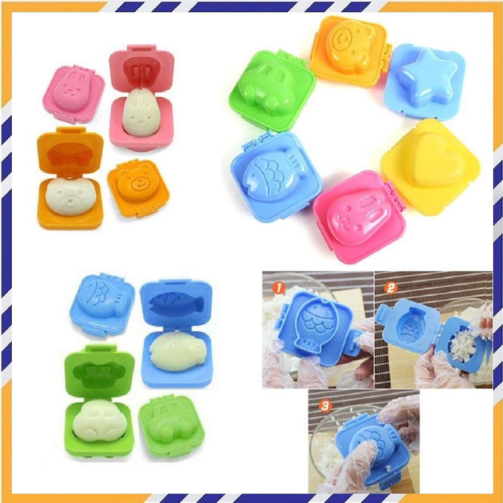 Khuôn Làm Bánh, Khuôn Cơm Cho Bé, SET 6 KHUÔN Tạo Hình Ngộ Nghĩnh, Kích Thích Bé Ăn Ngon Miệng