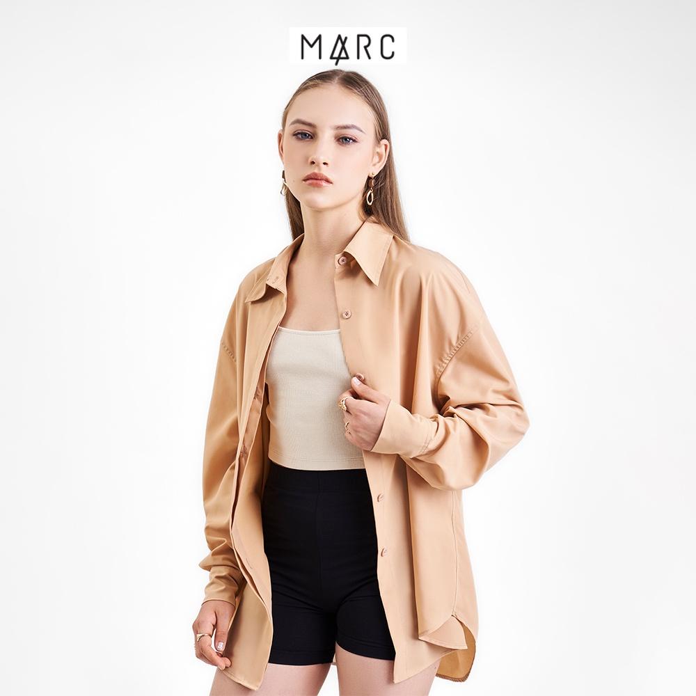 Áo sơ mi nữ form rộng oversize cơ bản tay dài MARC FASHION CBMH092022