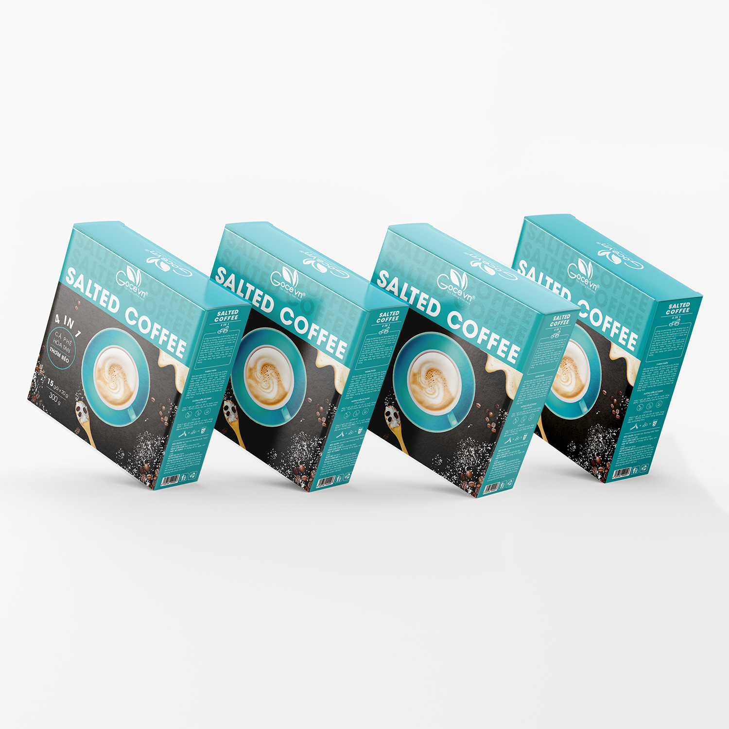 Salted Coffee Goce - Cafe Muối hòa tan 4 trong 1 - 300g (15 gói x 20g)