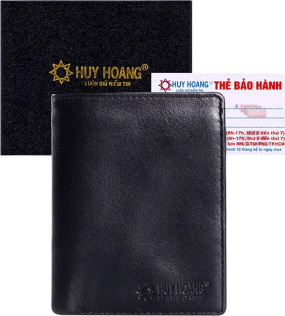 Ví Nam Kiểu Đứng Huy Hoàng HT2108 (12.5 x 10 cm) - Đen