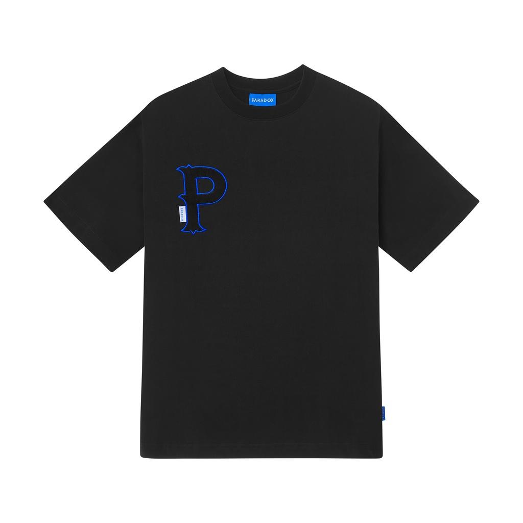 Áo thun form rộng Paradox tay lỡ - Unisex - In hình - GENUINE LOGO - Màu đen