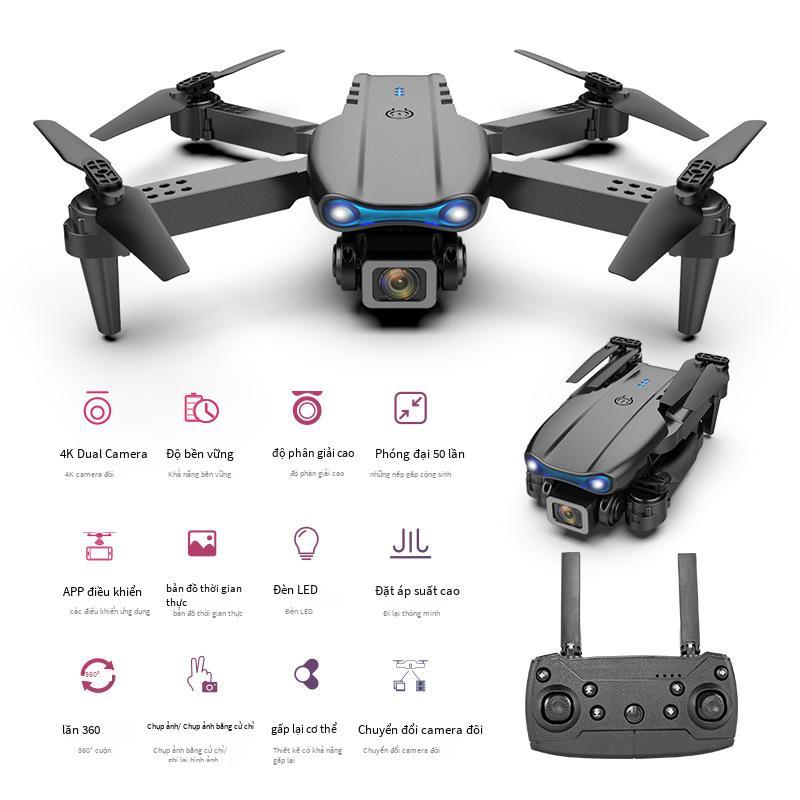 Phong cách mới nhất E99 máy bay không người lái độ nét cao chụp ảnh trên không camera kép máy bay bốn trục chiều cao cố định gấp đồ chơi máy bay điều khiển từ xa K3