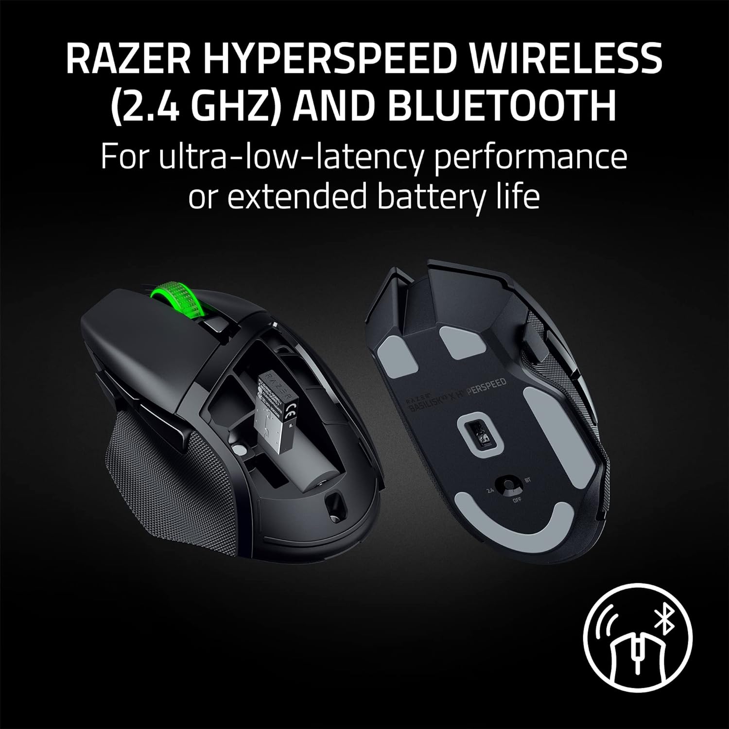 Chuột không dây Basilisk V3 X Hyperspeed (Hàng chính hãng)_RZ01-04870100-R3A1