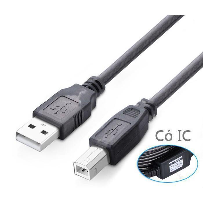 Cáp máy in USB 2.0 có IC khuếch đại tín hiệu Ugreen US122 Cao Cấp