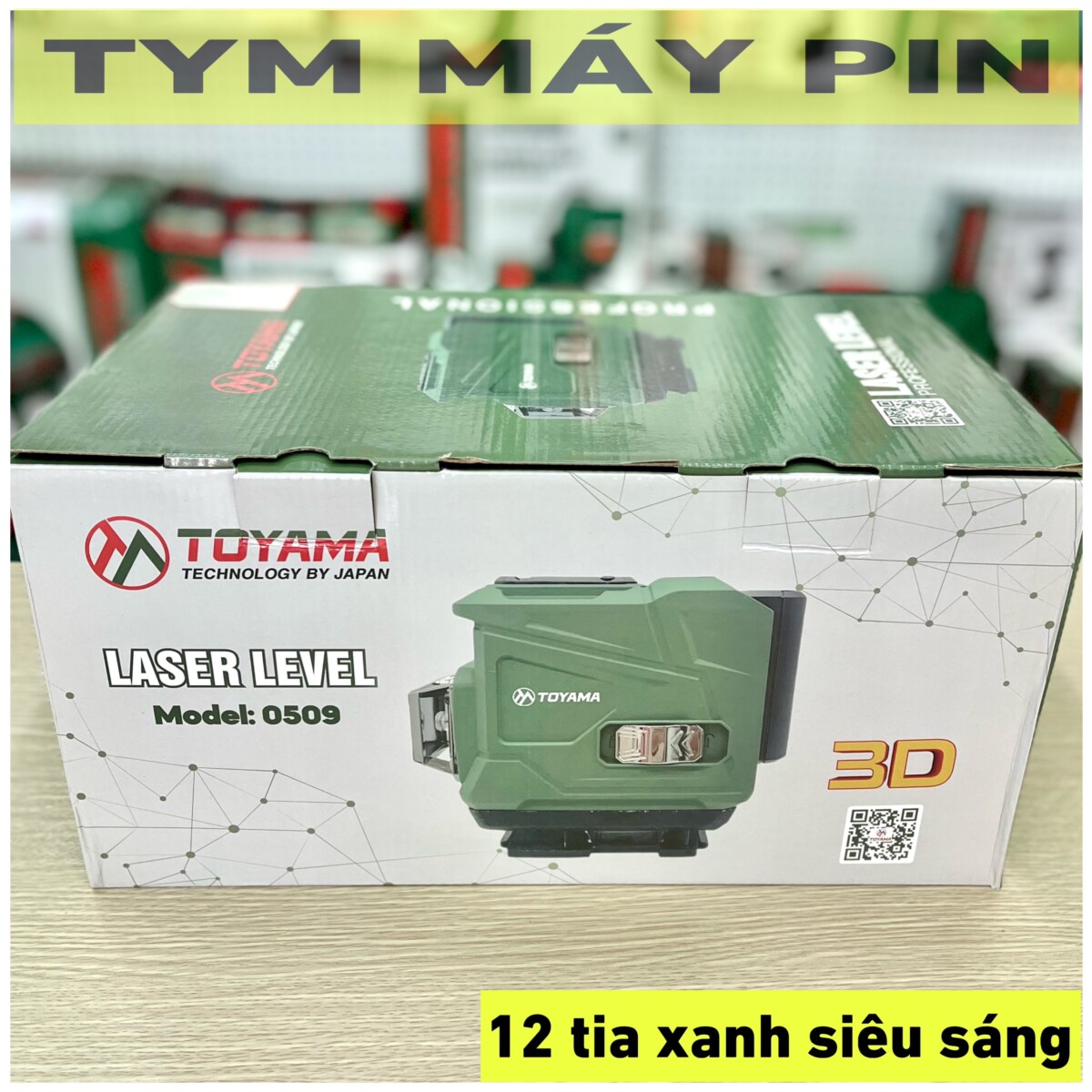 Máy cân bằng laser 12 tia xanh Toyama 0509 bản cao cấp