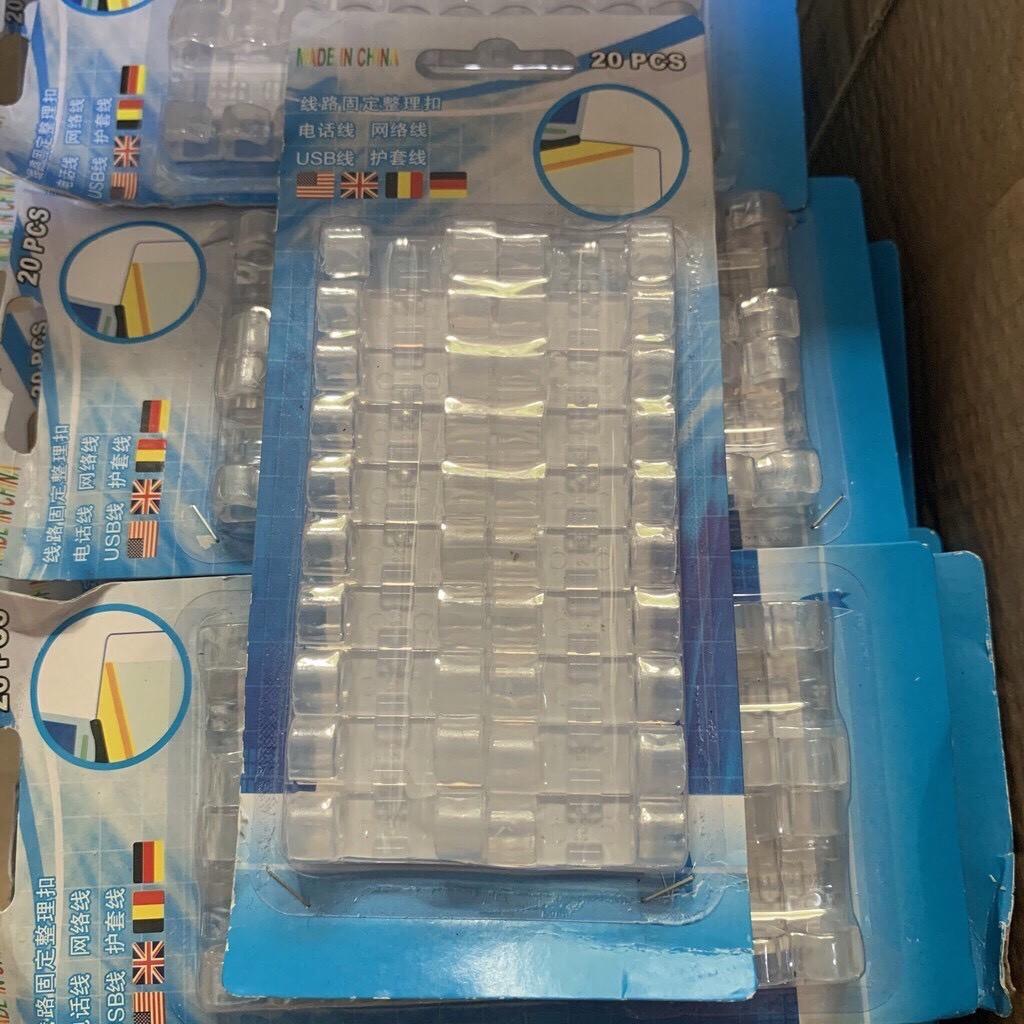 Vỉ 20c Keo 3m Nẹp Cố Định Dây Điện Kẹp Giữ Cáp Sạc Nẹp Dây Điện Chống Rối 88068