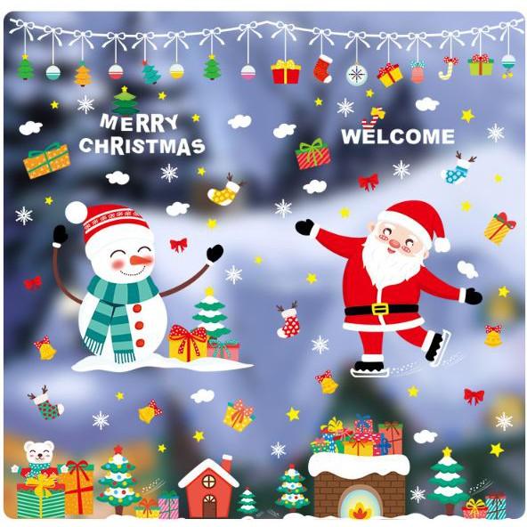 Decal dán tường, giấy dán tường, giấy dán cửa Noel