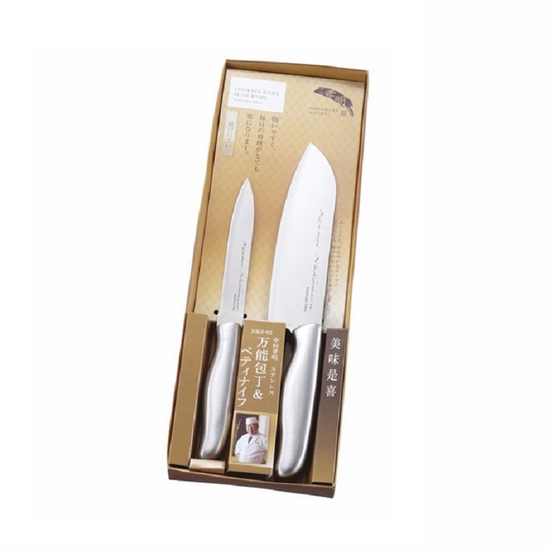 Set 2 chiếc dao làm bếp Nakamura , làm từ thép chống gỉ sét, chống ăn mòn, không chứa thành phần độc hại - nội địa Nhật Bản