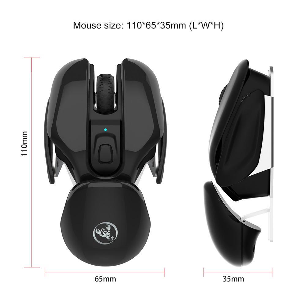 HXSJ T37 Wireless Mouse 2.4G Wireless Mouse Mute Mouse 3 Adjustable DPI Built-in 500mAh Rechargeable Battery Pink