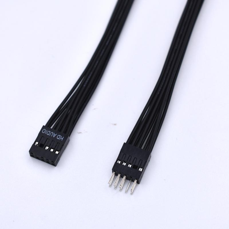 Bo mạch chủ 30cm/50cm HD Audio 9pin nam sang nữ cáp mở rộng màu đen