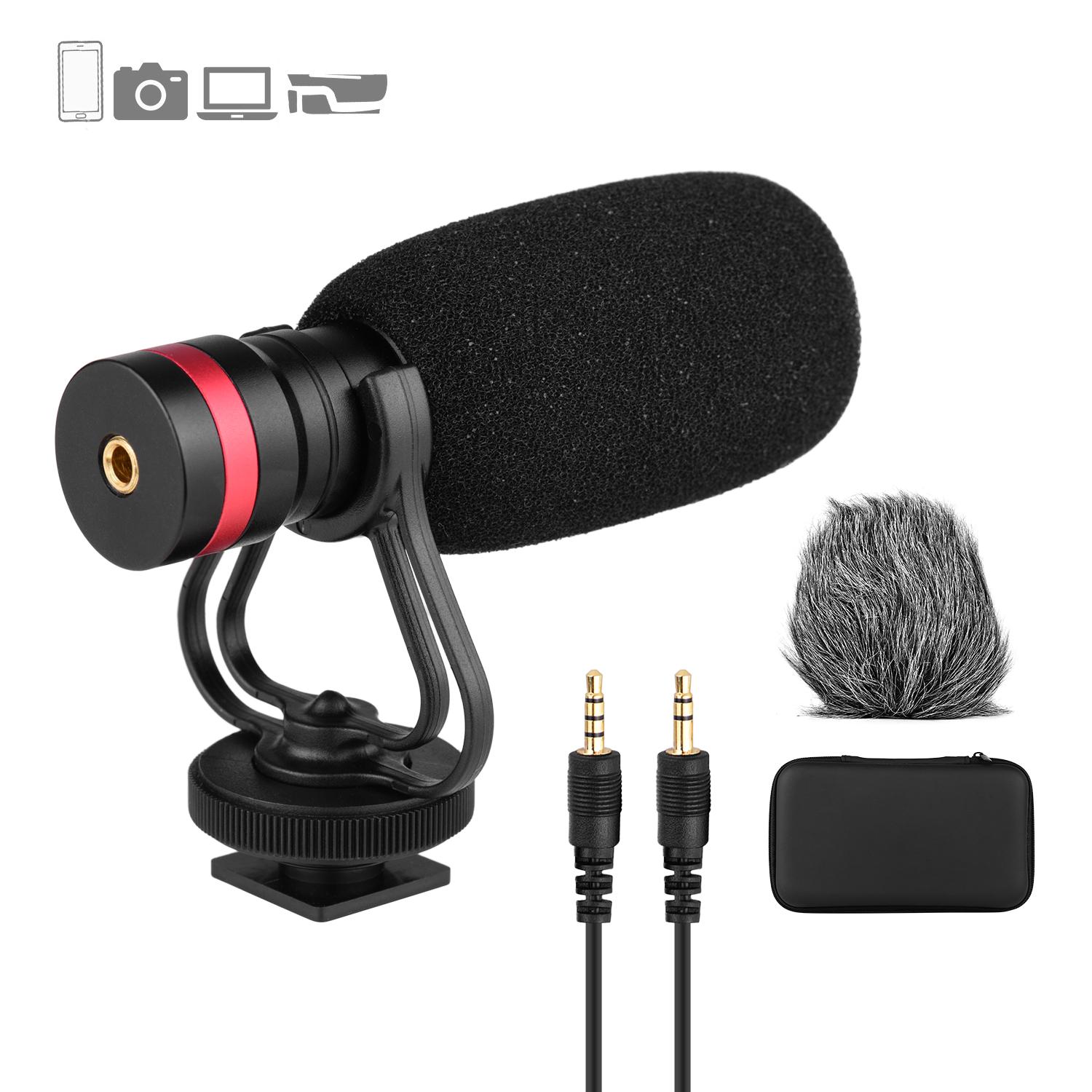 Micrô ngưng tụ định hướng Cardioid với Ngàm chống sốc Cáp đầu ra âm thanh TRS và TRRS 3,5 mm