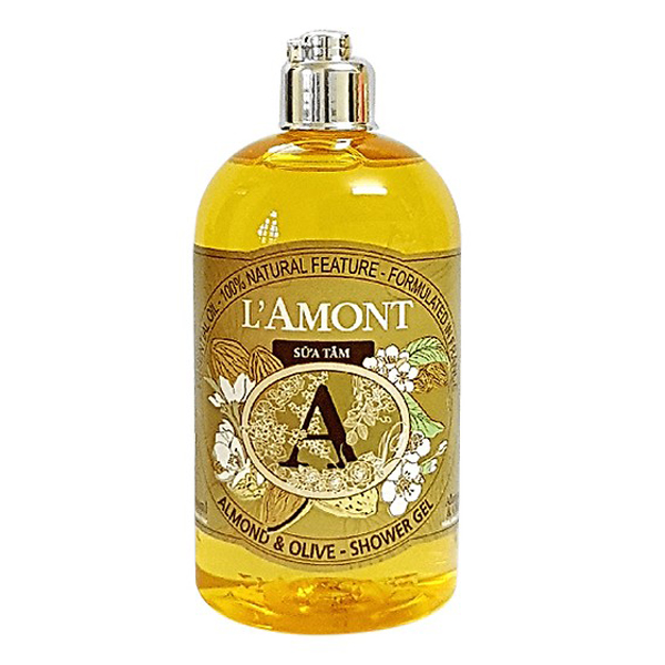 Combo Sữa Tắm L'AMONT Almond & Olive Shower Gel (500ml) Và Sữa Dưỡng Thể L'AMONT Almond & Olive Body Lotion (250ml)